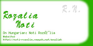 rozalia noti business card